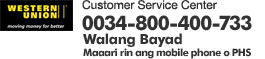 Customer Service Center 0034-800-400-733 Walang Bayad Maaari rin ang mobile phone o PHS